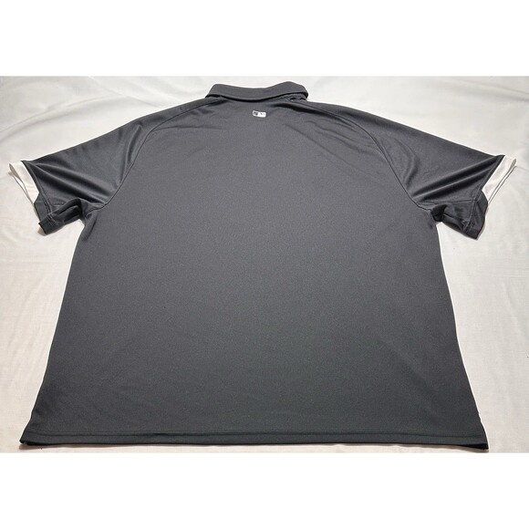 New York Yankees Nike Dri Fit Polo Shirt Mens XXL Black White MLB Baseball *READ - Picture 3 of 12
